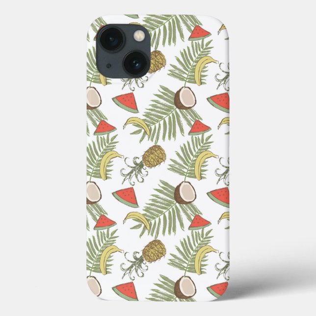 Muster der tropischen Früchte Case-Mate iPhone Hülle (Rückseite)