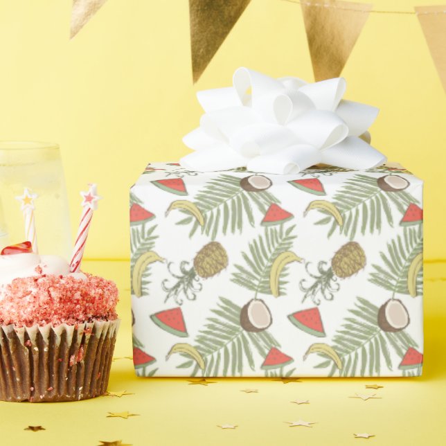 Muster der tropischen Früchte Geschenkpapier (Geburtstagsparty)