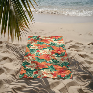 Muster der tropischen hawaiianischen Blume Strandtuch