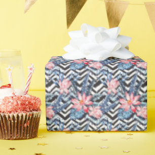 Muster der tropischen Lotus-Blume Geschenkpapier