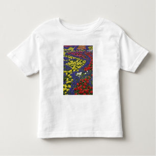 Muster der Tulpen und der Blume des Weintraubs, 2 Kleinkind T-shirt