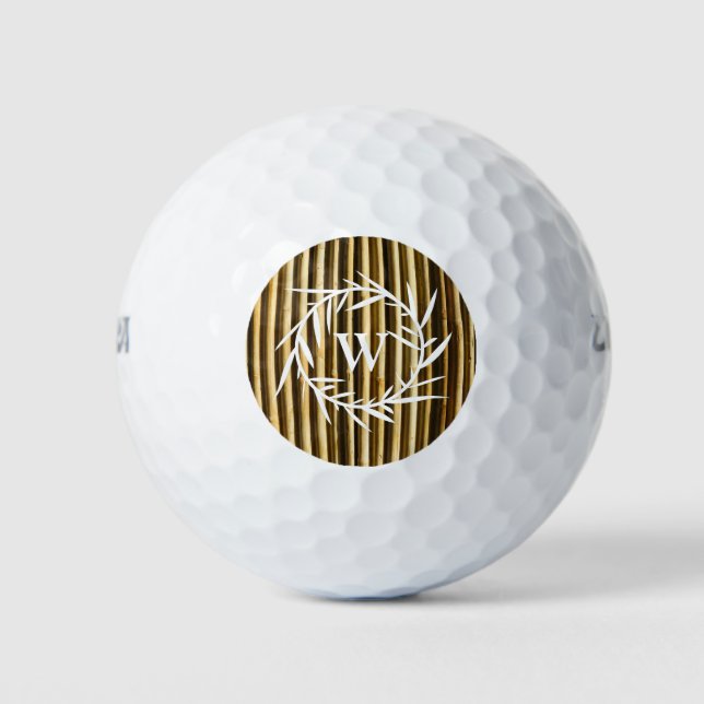 Muster der vertikalen Linien der Rustikalen Bambus Golfball (Vorderseite)