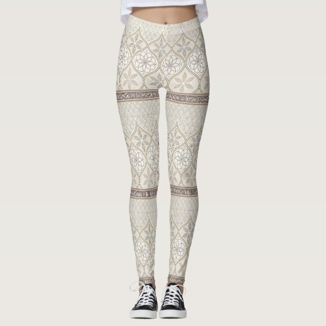 Muster der verzierten geometrischen Bläschen (2) Leggings (Vorderseite)