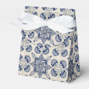 Muster der Vintagen blauen geometrischen Blume Geschenkschachtel