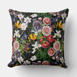 Muster der Vintagen Frühjahrswelle Blume Kissen