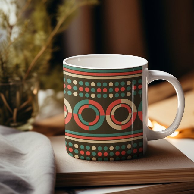 Muster der Vintagen geometrischen Form Kaffeetasse (Mugs)