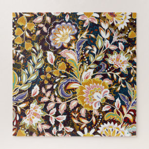 Muster der Vintagen Provence mit mehrfarbigem Flor Puzzle