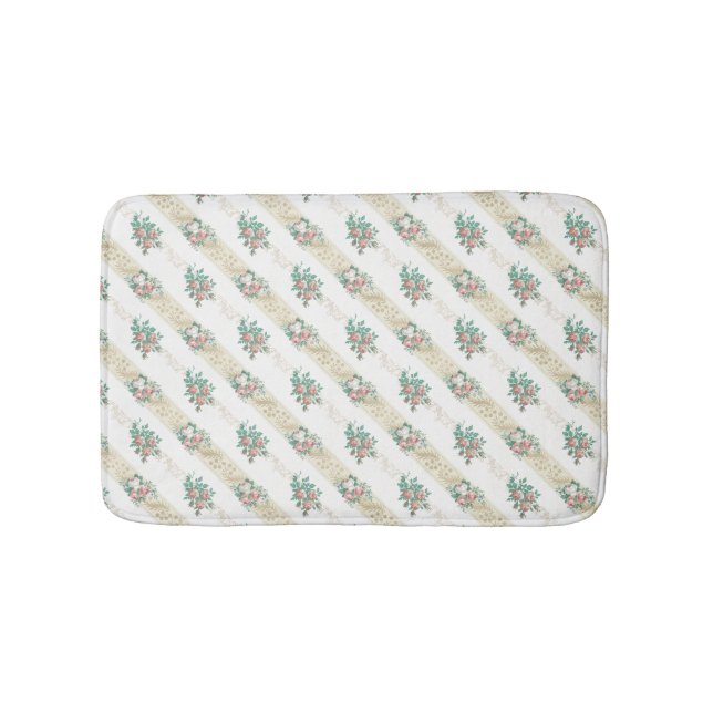 Muster der Vintagen Rose - Badematte (Vorderseite)