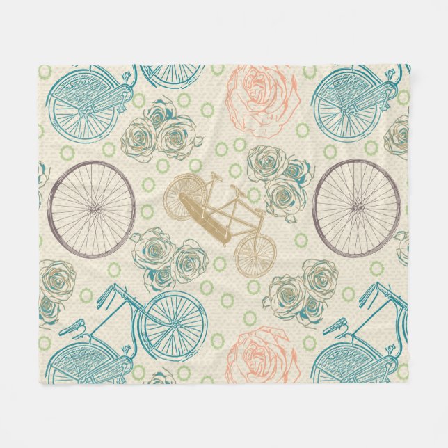 Muster der Vintagen Rose Fleecedecke (Vorderseite (Horizontal))