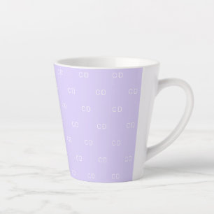 Muster der Violettlavender Monogramm Milchtasse