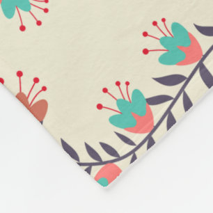 Muster der Vogelkunst und des Blumenvolks Fleecedecke