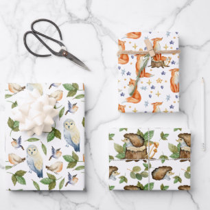 Muster der Waldlandschaft Geschenkpapier Set