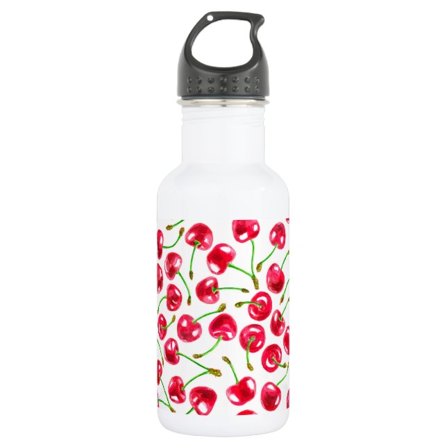 Muster der Wasserfarbenkirschen Trinkflasche (Vorderseite)