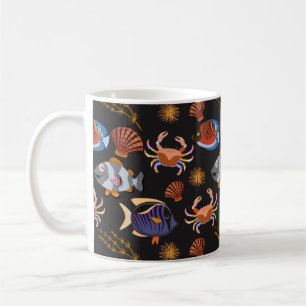 Muster der Wassertiere   Meeresunterwasser 11 Kaffeetasse