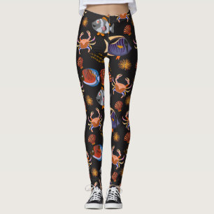 Muster der Wassertiere Meeresunterwasser 11 Leggings
