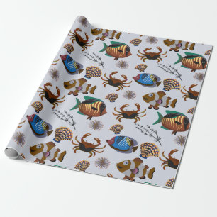 Muster der Wassertiere Meeresunterwasser 14 Geschenkpapier