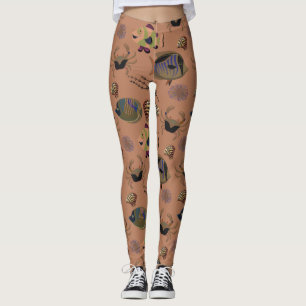 Muster der Wassertiere Meeresunterwasser 15 Leggings
