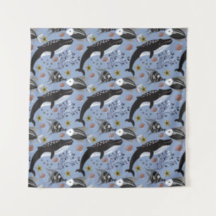 Muster der Wassertiere   Meeresunterwasser 19 Wandteppich