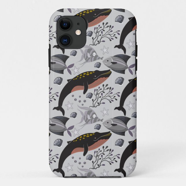 Muster der Wassertiere | Meeresunterwasser 22 Case-Mate iPhone Hülle (Rückseite)