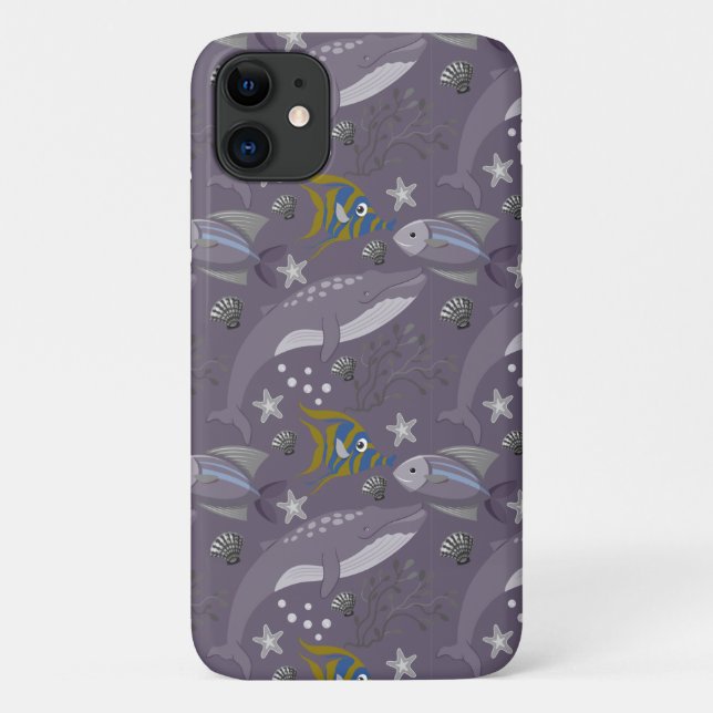Muster der Wassertiere | Meeresunterwasser 24 Case-Mate iPhone Hülle (Rückseite)