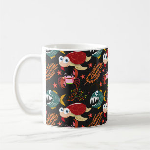 Muster der Wassertiere Meeresunterwasser 30 Kaffeetasse
