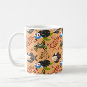 Muster der Wassertiere Meeresunterwasser 32 Kaffeetasse