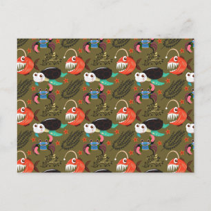 Muster der Wassertiere   Meeresunterwasser 36 Postkarte