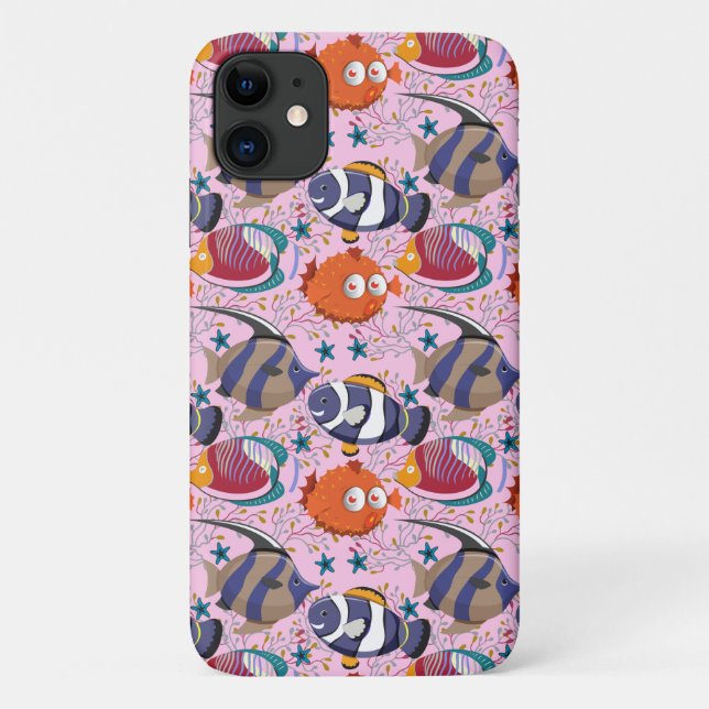 Muster der Wassertiere | Meeresunterwasser 39 Case-Mate iPhone Hülle (Rückseite)