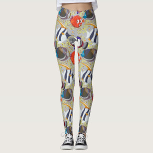 Muster der Wassertiere Meeresunterwasser 40 Leggings