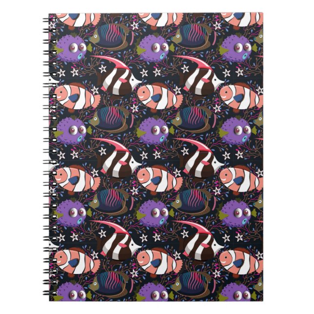 Muster der Wassertiere | Meeresunterwasser 47 Notizblock (Vorderseite)