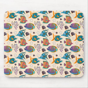 Muster der Wassertiere   Unterwasserleben im Meer  Mousepad
