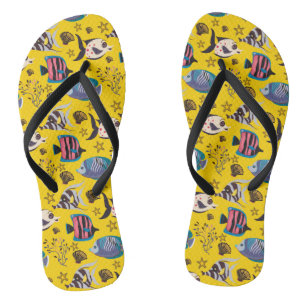 Muster der Wassertiere Unterwasserleben im Ozean Flip Flops