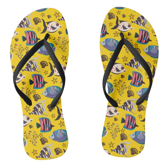 Muster der Wassertiere | Unterwasserleben im Ozean Flip Flops (Fußbett)
