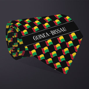 Muster der Wavy-Guinea-Bissau-Flagge Krawatte