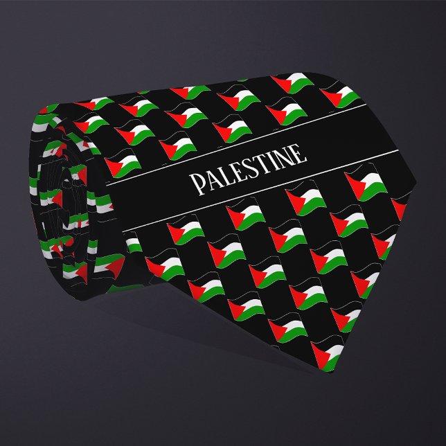 Muster der Wavy Palestine Flag Krawatte (Von Creator hochgeladen)