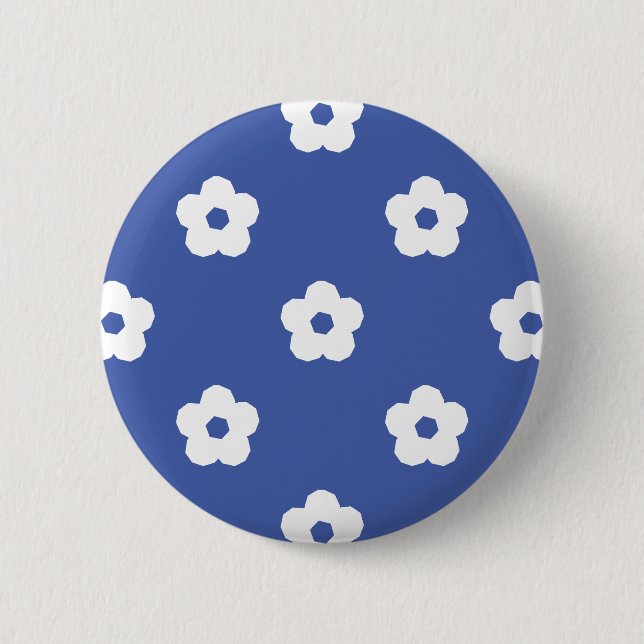 Muster der weißen Blume Button (Vorderseite)