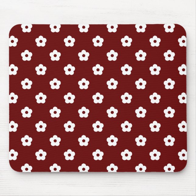 Muster der weißen Blume Mousepad (Vorne)