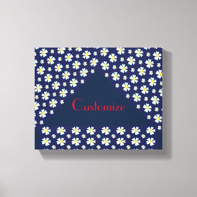 Muster der weißen Blume Thunder_Cove Leinwanddruck (Vorderseite)