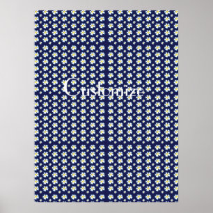 Muster der weißen Blume Thunder_Cove Poster