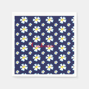 Muster der weißen Blume Thunder_Cove Serviette