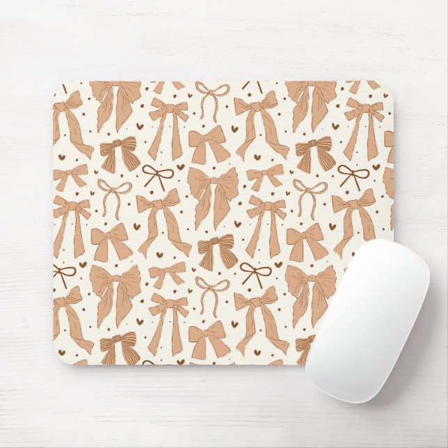 Muster der Whimsical Terracotta Bows Mousepad (Mit Mouse)