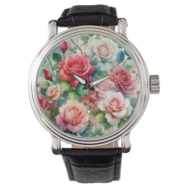 Muster der Whimsikschen Rose Armbanduhr (Vorderseite)
