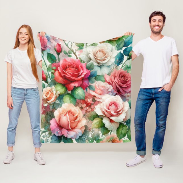 Muster der Whimsikschen Rose Fleecedecke (Beispiel)