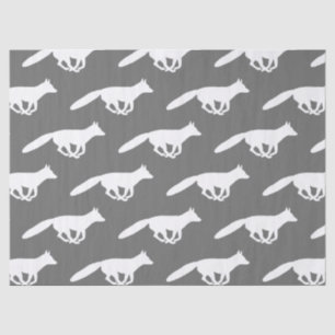 Muster der White Fox Silhouetten Seidenpapier