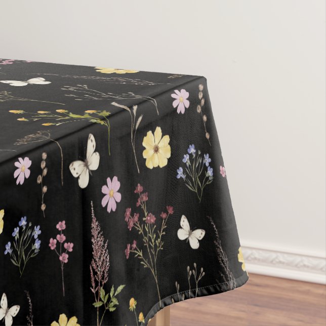 Muster der Wildblumen für die Wasserfarbenfeder Tischdecke (Beispiel)
