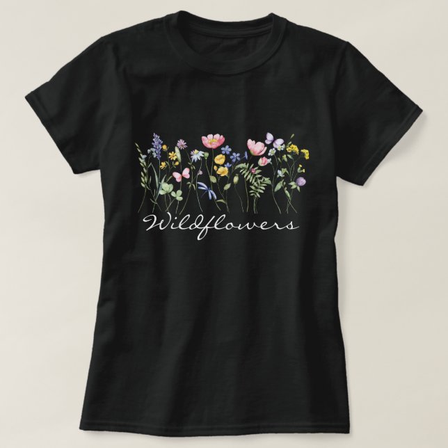 Muster der Wildblumen T-Shirt (Design vorne)