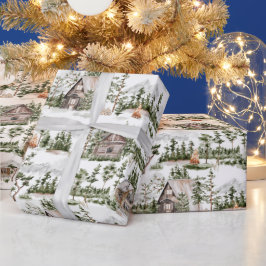 Muster des Aquarellwaldes Geschenkpapier