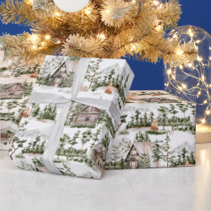 Muster des Aquarellwaldes Geschenkpapier