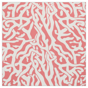 Muster des Beach Coral Reef in Korallenrosa und We Stoff