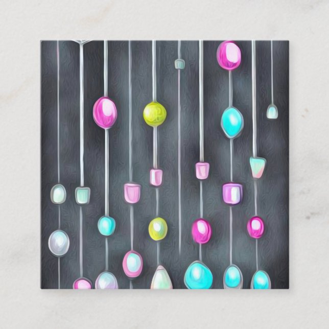 Muster des beladenen Vorhangs Quadratische Visitenkarte (Vorderseite)